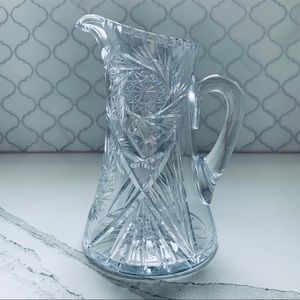 Antique American Brilliant Period Crystal Pitcher